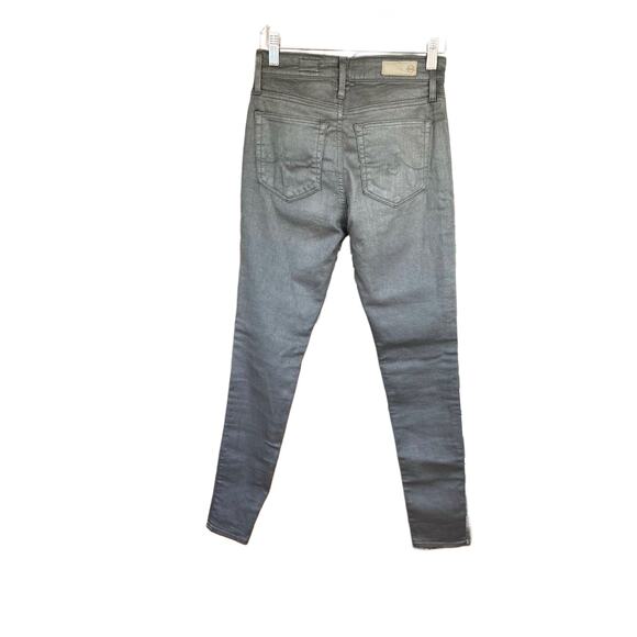 ADRIANO GOLDSCHMIED NWT 'The Farrah Skinny' High Rise Waxed Gray Jeans - Picture 4 of 9